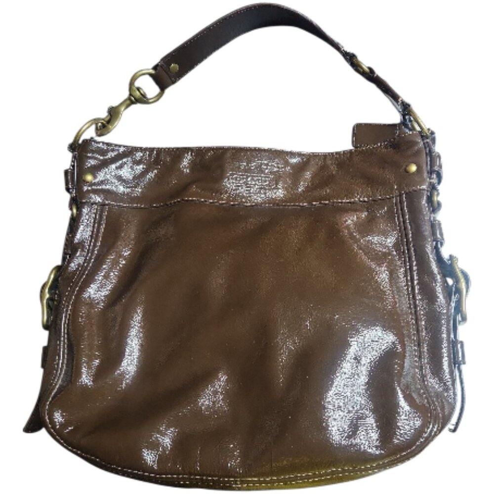 Coach Pre-loved Hobo Patent Leather Shoulder Bag